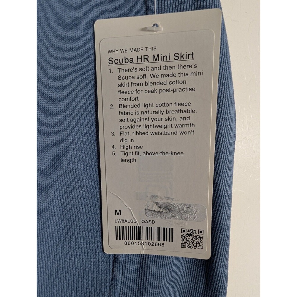 Lululemon Skirt Women Medium Blue Scuba High Rise Mini Stretch Above Knee Skirt - Picture 4 of 9